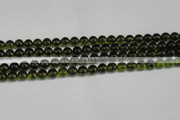 CNC432 15.5 inches 8mm round dyed natural white crystal beads