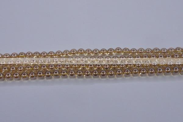 CNC500 15.5 inches 4mm round dyed natural white crystal beads