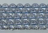 CNC508 15.5 inches 4mm round dyed natural white crystal beads