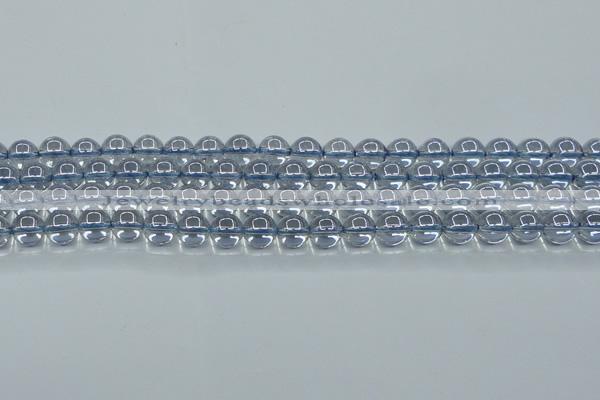 CNC511 15.5 inches 10mm round dyed natural white crystal beads