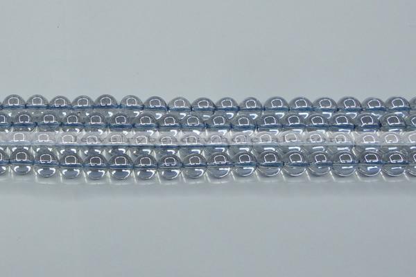 CNC512 15.5 inches 12mm round dyed natural white crystal beads