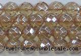 CNC519 15.5 inches 10mm faceted round dyed natural white crystal beads