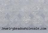 CNC552 15.5 inches 8mm round natural crackle white crystal beads