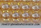 CNC578 15.5 inches 10mm round plated natural white crystal beads