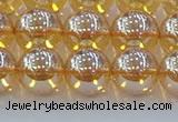 CNC579 15.5 inches 12mm round plated natural white crystal beads