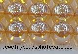 CNC580 15.5 inches 14mm round plated natural white crystal beads