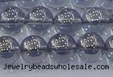 CNC596 15.5 inches 10mm round plated natural white crystal beads