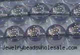 CNC597 15.5 inches 12mm round plated natural white crystal beads