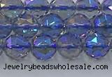 CNC665 15.5 inches 10mm faceted round plated natural white crystal beads