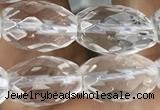 CNC722 15.5 inches 8*12mm faceted rice white crystal beads