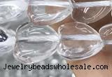 CNC727 15.5 inches 10*10mm heart white crystal beads wholesale