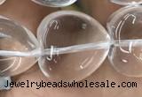 CNC730 15.5 inches 16*16mm heart white crystal beads wholesale