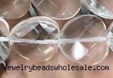 CNC738 15.5 inches 14*14mm faceted heart white crystal beads