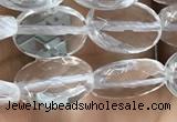 CNC762 15.5 inches 8*12mm faceted oval white crystal beads