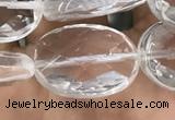 CNC765 15.5 inches 13*18mm faceted oval white crystal beads