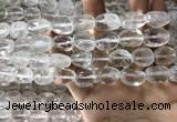 CNC804 10*14mm - 13*18mm faceted nuggets white crystal beads