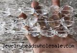 CNC807 18*20mm - 20*25mm faceted nuggets white crystal beads