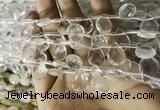 CNC843 Top drilled 8*12mm faceted briolette white crystal beads