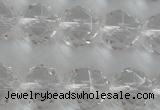 CNC89 15.5 inches 8mm faceted round natural white crystal beads