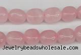 CNG07 15.5 inches 9*12mm nuggets rose quartz gemstone beads