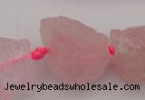 CNG1000 15.5 inches 15*25mm - 25*30mm nuggets rose quartz beads