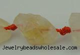 CNG1001 15.5 inches 15*25mm - 25*30mm nuggets citrine gemstone beads