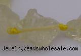 CNG1002 15.5 inches 15*25mm - 25*30mm nuggets lemon quartz beads