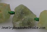 CNG1009 15.5 inches 15*25mm - 25*30mm nuggets green rutilated quartz beads