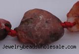 CNG1010 15.5 inches 15*25mm - 25*30mm nuggets red agate beads