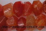 CNG1025 15.5 inches 10*14mm - 15*20mm faceted nuggets carnelian beads