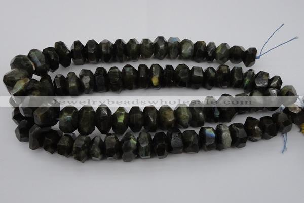 CNG1035 15.5 inches 12*16mm - 15*22mm faceted nuggets labradorite beads