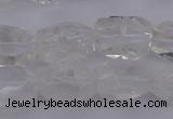 CNG1055 15.5 inches 12*16mm - 15*20mm faceted nuggets white crystal beads