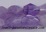 CNG1058 12*16mm - 15*20mm faceted nuggets lavender amethyst beads