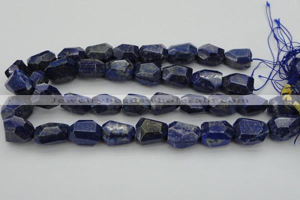 CNG1089 15.5 inches 15*20mm - 18*25mm faceted nuggets lapis lzuli beads