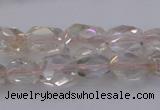 CNG1099 8*12mm - 10*14mm faceted nuggets AB-color white crystal beads