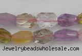 CNG1102 15.5 inches 8*12mm - 10*14mm faceted nuggets mixed quartz beads