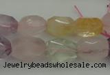 CNG1103 15.5 inches 12*16mm - 13*18mm faceted nuggets mixed quartz beads