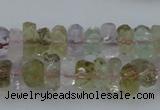 CNG1105 15.5 inches 5*8mm - 6*12mm faceted nuggets mixed quartz beads