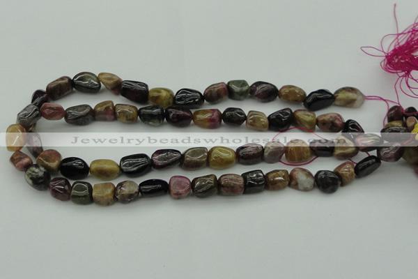 CNG1107 15.5 inches 8*12mm - 10*14mm nuggets tourmaline beads