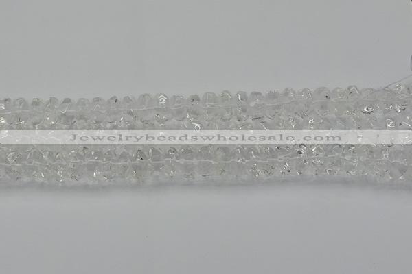 CNG1175 15.5 inches 6*14mm - 8*14mm nuggets white crystal beads