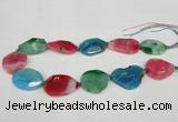 CNG1207 15.5 inches 20*30mm - 30*40mm freeform agate beads