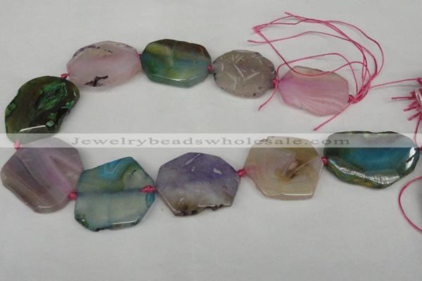 CNG1208 15.5 inches 25*35mm - 35*45mm freeform agate beads