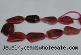 CNG1209 15.5 inches 25*35mm - 35*45mm freeform agate beads