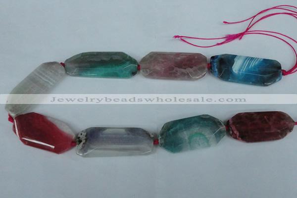 CNG1226 15.5 inches 20*35mm - 24*45mm freeform agate beads