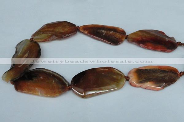 CNG1235 15.5 inches 25*40mm - 30*55mm freeform agate beads