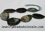 CNG1255 15.5 inches 35*45mm - 40*60mm freeform agate beads