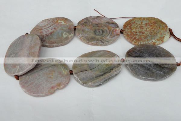 CNG1256 15.5 inches 40*50mm - 45*55mm freeform agate beads