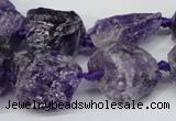 CNG1306 15.5 inches 8*12mm – 25*35mm nuggets amethyst beads