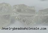 CNG1307 15.5 inches 20*25mm – 25*35mm nuggets white crystal beads