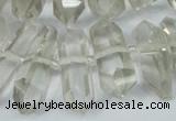 CNG1315 10*25mm – 12*35mm faceted nuggets smoky quartz beads